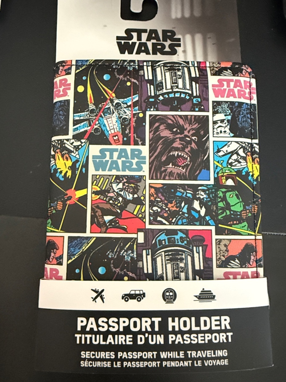 Star Wars Multicolor Comic Passport Holder *NWT